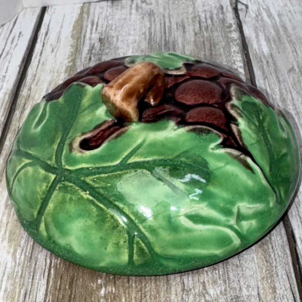 VTG  Occupied  Japan Deep Red‎ Grape Figural Sugar Bowl Jam Jar Lid Pottery GUC